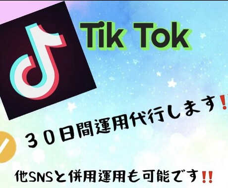 TikTok ＆インスタグラム運用代行します ２ＳＮＳを30日間運用代行します。 イメージ1