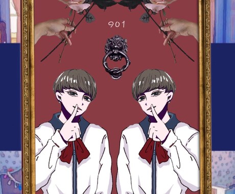 オリジナルイラスト制作承ります イラスト+コラージュでより個性のある作品に！ イメージ2
