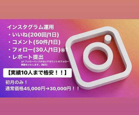 INSTAGRAM運用のプロが代行いたします 今や必要不可欠なSNSマーケティングはプロにお任せ イメージ1