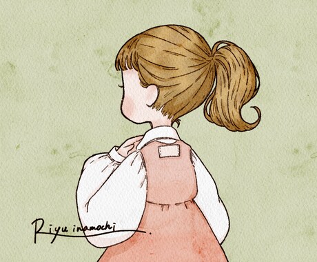 かわいい女の子のイラストをお描きします 流れる髪の動きや丸みのあるシルエットが得意です！ イメージ2