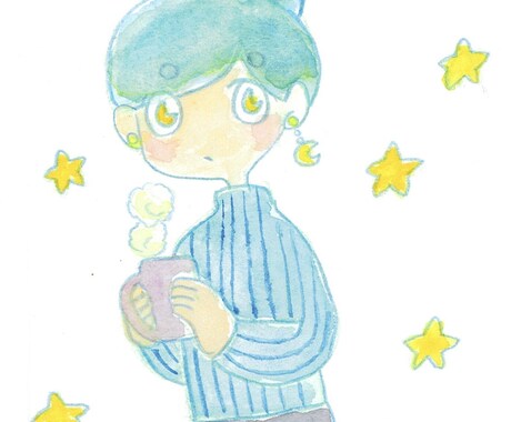 ゆるくてポップな水彩画をおかきします ゆるくてカラフルなイラストをお描きします イメージ2