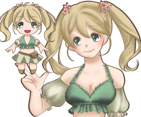 イメージキャラの立ち絵(パーツ分けOK)描きます 等身・ミニキャラ問わず。パーツ分けOK! イメージ2