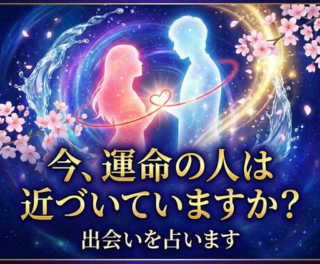 今、運命の人は近づいていますか？出会いを占います このままで大丈夫？恋の波を静かに確認します イメージ1