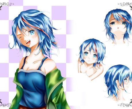 元気な可愛いイラストを作成いたします アイコン、ヘッダー、一枚絵などのイラストを作成いたします。 イメージ1