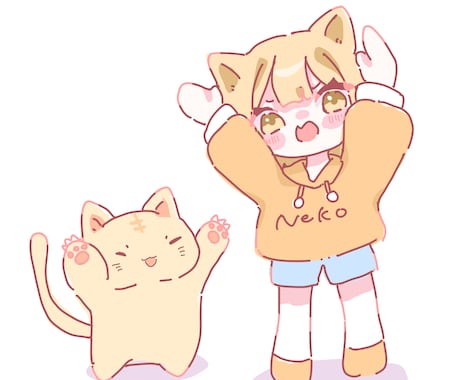 ゆるっとかわいい動物イラスト描きます もちもちゆるかわなあなただけのイラストをお描きします イメージ2