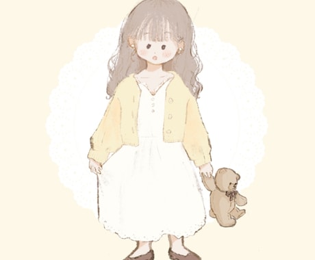 ゆるふわ可愛いアイコン作成致します ふわふわ柔らかいイラストがお好きな方へ。 イメージ2