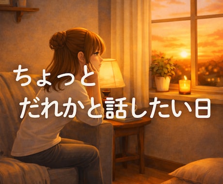 ひとりぼっちな気持ちの日、そっとおはなし聞きます 気分が落ちる日も訳なくつらい時も、そっと耳を傾けています。 イメージ1