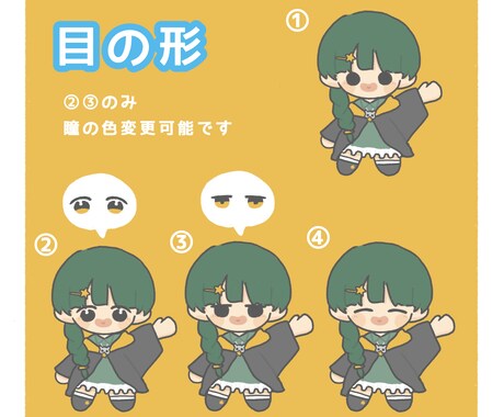 2〜4頭身のシンプルなミニキャライラスト描きます 商用利用◎アイコン・グッズ・動画素材などにどうぞ！ イメージ2