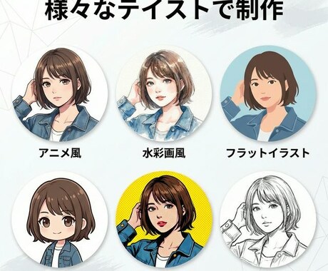 SNS用オリジナルアイコンをお作りします Twitter・Instagram等のSNSアイコンに最適！ イメージ2