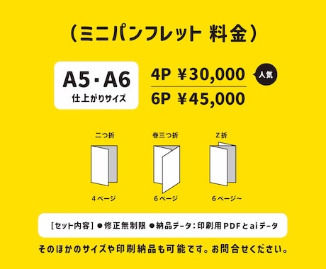 歴15年のプロがミニパンフレットを作成します 通販同封にも、店頭設置にも活躍します！ イメージ2