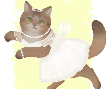 バレエねこのイラストをお描きします バレエの衣装を着た猫のイラストです イメージ1