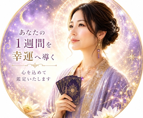1週間の総合的運勢を占い、助言します 生まれ持った性質や傾向なども加味して総合的に鑑定します。 イメージ1