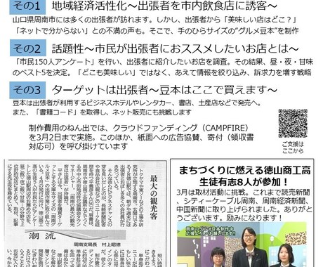 初のクラウドファンディングを応援します 初のクラウドファンディングを経験。4月にグルメ豆本を発刊へ イメージ1