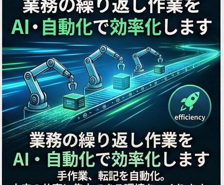 業務の繰り返し作業をAI・自動化で効率化します ITコンサルが現状分析から実装まで対応します イメージ1