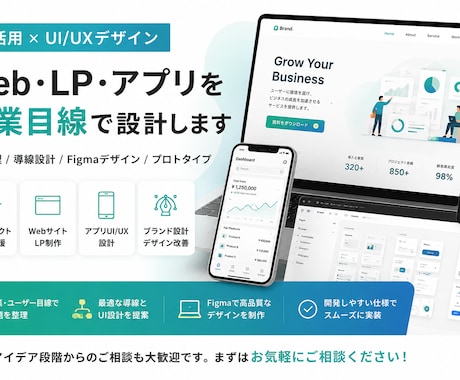 AI活用でWeb・LP・アプリを設計します イメージ1