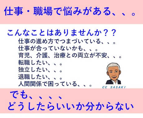 成長へ向かう貴方らしい生き方、働き方一緒に探します キャリアコンサルタントと一緒に悩み迷いを鍵として成長して行く イメージ1