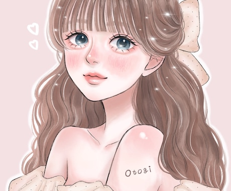 アナログ風×厚塗りの愛らしい女の子イラスト描きます SNSアイコンやオリジナルの一枚絵、プレゼントにおすすめ୨୧ イメージ2