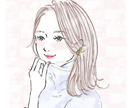 雰囲気あるおしゃれなお姉さん 水彩タッチで描きます 印象的！写真を基にふんわりみずみずしく、上品&親しみを✨ イメージ2