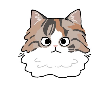 猫ちゃんの似顔絵アイコン描きます アイコンサイズの似顔絵描かせて頂きます！ イメージ1