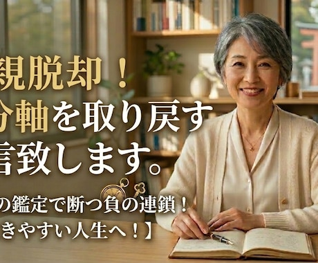 毒親脱却！自分軸を取り戻す人生への助言致します 20年の鑑定で断つ負の連鎖！より生きやすい人生へ！ イメージ1