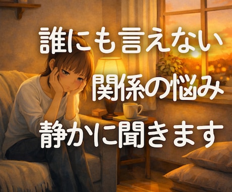 夫婦・恋人のすれ違いの悩み聞きます 誰にも言えない関係の悩み ひとりで抱えなくて大丈夫です イメージ1