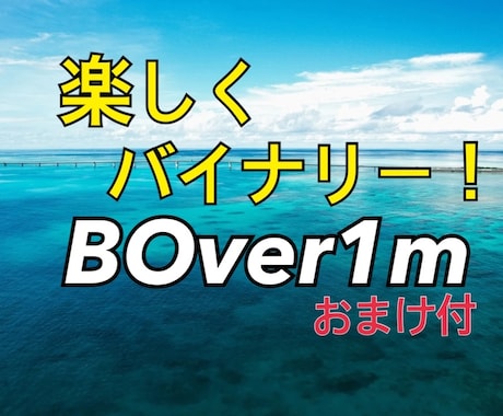 楽しいバイナリーの手法！簡単でどなたでも出来ます BO販売記念！おまけでもうひとつ手法サービスします！ イメージ1