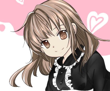 女の子アイコン描きます 可愛い女の子のアイコンいかかでしょうか？ イメージ1