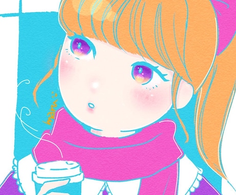 ふんわり優しい女の子イラストアイコン描きます イメージ1