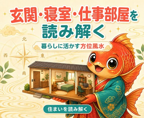 方位風水鑑定を13STEPで修得し占い師になれます 八方位・九星・吉方位鑑定を学び占い師デビューへ イメージ2
