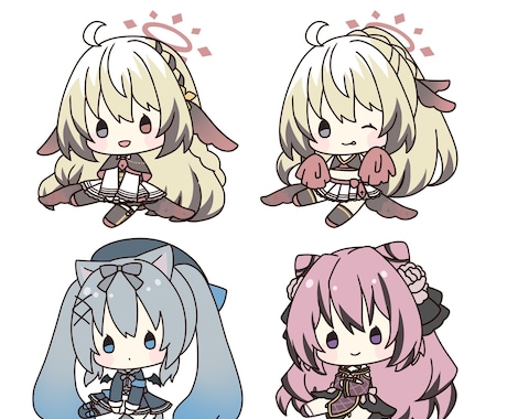 ぬいぐるみ風デフォルメイラスト描きます ポーズ変更、塗り変更も可能です！ イメージ2