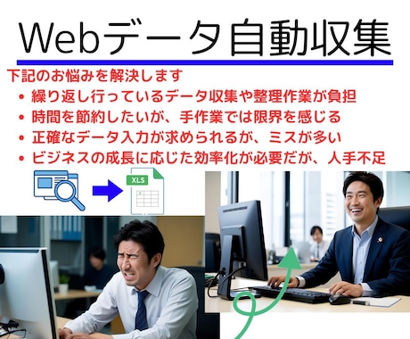 ＷｅｂサイトからＥＸＣＥＬへデータを自動収集します プロのＳＥがツール提供！面倒な繰り返し作業から貴方を開放 イメージ1