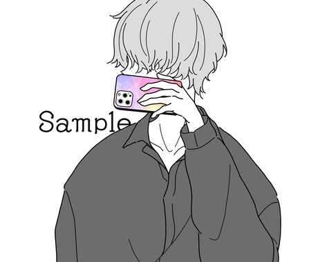 シンプルでおしゃれな線画イラスト作成します アイコン、ミニキャラ、全身まで幅広く対応！ イメージ2