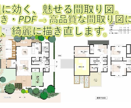 低価格・短時間で高品質な間取り図に仕上げます あなたのサービスでしか得られない喜び イメージ1