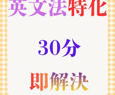 持ち込み教材で英文法指導します 英語特化のオンライン家庭教師！英文法を30分で整理・解説 イメージ1