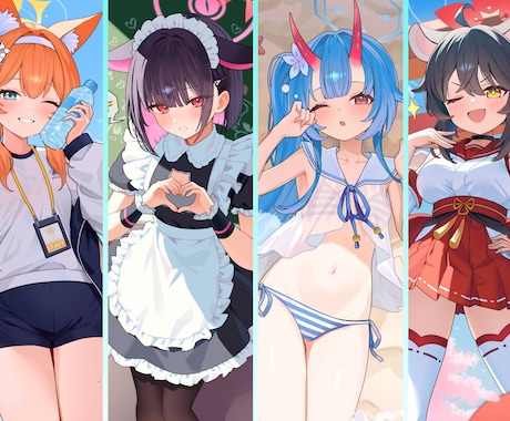 ご希望のイラスト制作いたします 観賞用、表紙、動画、Vtuber、立ち絵、キャス画などに！ イメージ1
