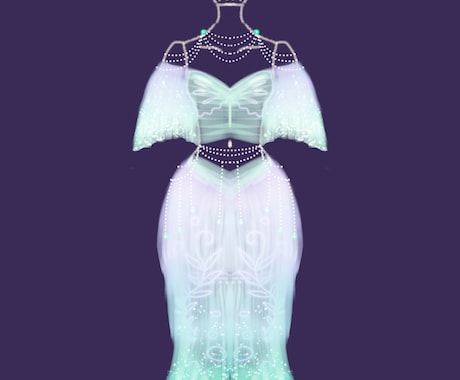 ファッションイラストおしゃれに描きます ヴィンテージ風な洋服、ドレスやワンピースのデザインを描きます イメージ2