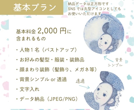 絵本のような水彩タッチでアイコンを描きます SNSやプロフィールに、やさしく温かな手描きイラストを イメージ2