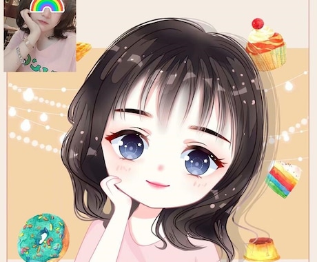 ねんどろ風SNSアイコン、似顔絵、イラスト描きます