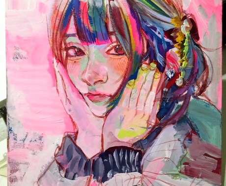 世界に1つだけのアナログ似顔絵イラスト描きます 世界に1つだけの似顔絵、描きます特別な思い出にどうですか？ イメージ2