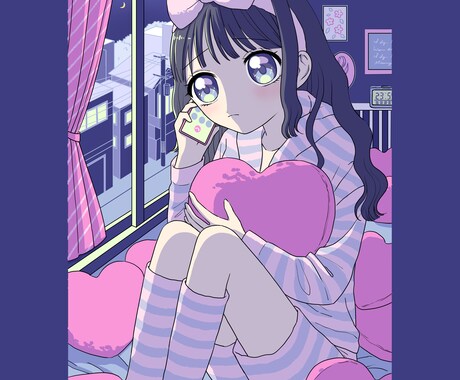 主線太めのポップなイラスト描きます アイコン・表紙・サムネイルなどに使うイラスト制作いたします。 イメージ2