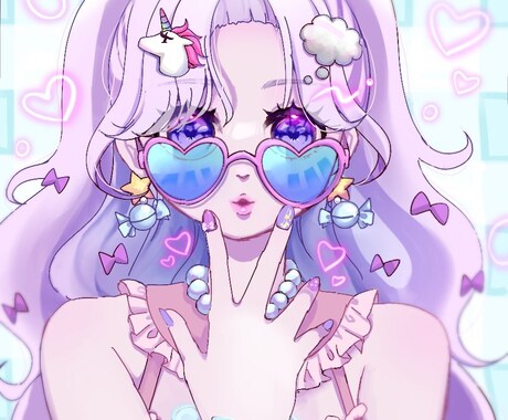 可愛い女の子のアイコン描きます SNS等でご使用いただける、かわいい女の子のアイコンです。 イメージ2