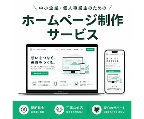 質問に答えるだけで、理想的なHP作ります HP依頼が初心者の方でも大丈夫！ イメージ1