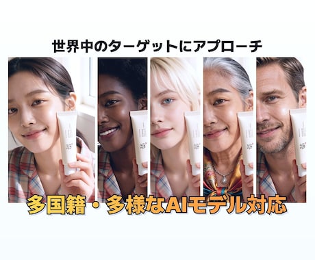 多彩なAIモデル！多言語でUGC動画を制作ます 様々な人種・多言語に対応！実写レベルのAIモデルがPR イメージ2