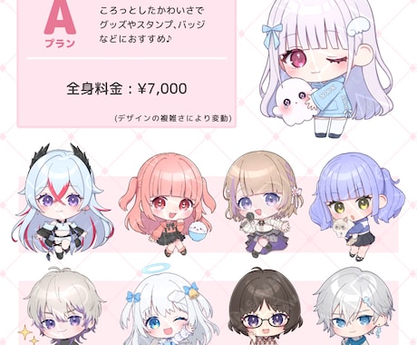 SD、デフォルメ、ミニキャラ、イラスト描きます SNSアイコン、グッズ、LINEスタンプなど作りたい方へ イメージ2