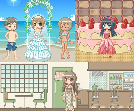 ドット絵で可愛いアバター風イラストを作成します。 イメージ2