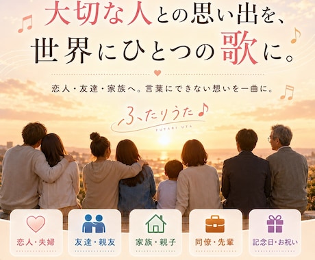 大切な人との思い出を、世界にひとつの歌にします イメージ1