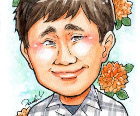 アニメーターが【手描きの似顔絵】作成します ハガキサイズは1500円から。贈り物やアイコン等にも。 イメージ2