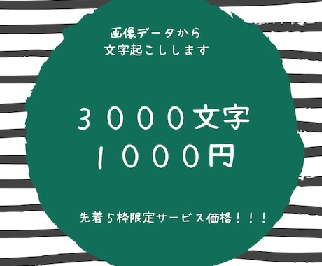 先着5枠の特価　画像データから【文字起こし】します 正確、丁寧に対応させていただきます！ イメージ1