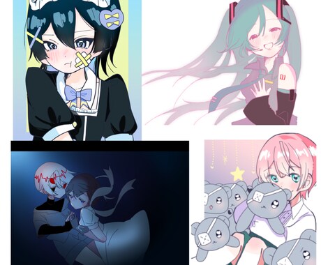 安価で一枚絵、アイコンなんでも描きます アニメ塗りの可愛い男の子、女の子のイラスト描きます！ イメージ2