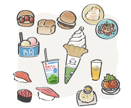 ゆるくておしゃれな食べ物イラスト描きます イメージ1